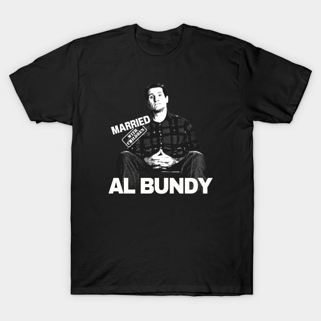 Al bundy - black retro T-Shirt by HANASUISI
